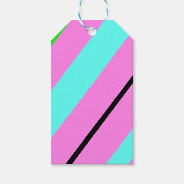 Étiquettes-cadeau Lignes colorées (Devant)
