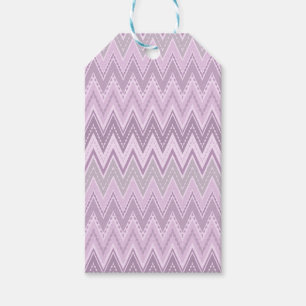 Étiquettes-cadeau Lilac, rose, zigzag