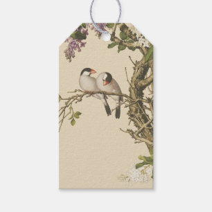 Étiquettes-cadeau Lilacs violets et blancs aux antiquités chinoises