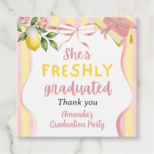 Étiquettes Cadeau Limonade Fraîchement Diplômée Fête de Remise de Di