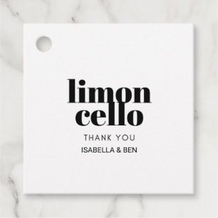 Étiquettes Cadeau Limoncello au citron blanc tendance fait maison