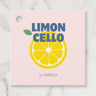 Étiquettes Cadeau Limoncello Liquide Amour Rose Clair Fait Maison Mo