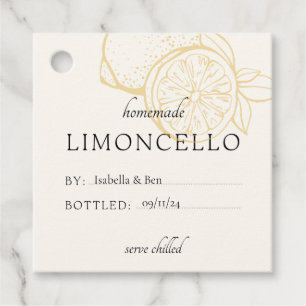 Étiquettes Cadeau Limoncello Maison Fait Maison Citron Frais et Tend