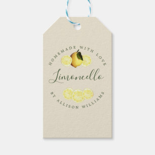 Étiquettes-cadeau Limoncello Maison Personnalisé Antique Blanc