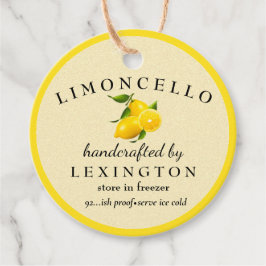 Étiquettes Cadeau Limoncello Moderne pour une bouteille