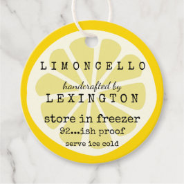 Étiquettes Cadeau Limoncello Trendy Lemon Slice For Bottle