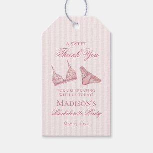 Étiquettes-cadeau Lingerie rose douche cadeau de mariage