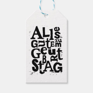 Étiquettes-cadeau Lino allemand "Joyeux anniversaire" Imprimer