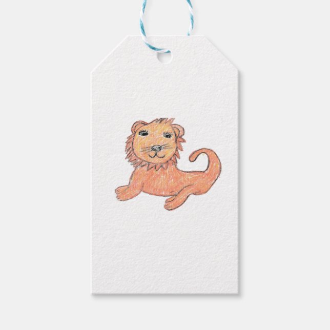 Étiquettes-cadeau Lion (Devant)