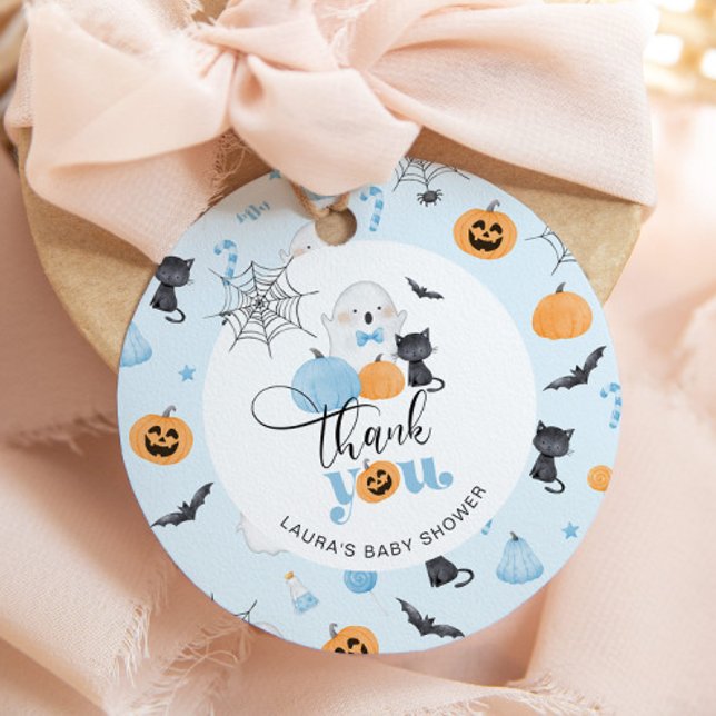 Étiquettes Cadeau Little Boo est presque à baby shower merci (Créateur téléchargé)