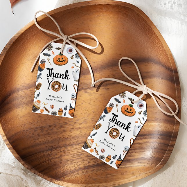 Étiquettes-cadeau Little Boo est presque à terme Halloween (Créateur téléchargé)