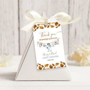 Étiquettes-cadeau Little Cowboy Clothesline WildWest Boy Baby shower