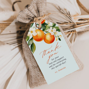 Étiquettes-cadeau Little Cutie Orange Clementine Baby shower Favoris