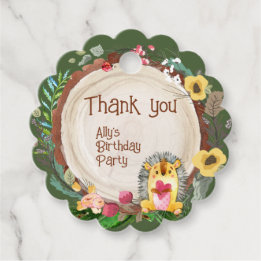 Étiquettes Cadeau Little Hedgehog Woodland Animal Party