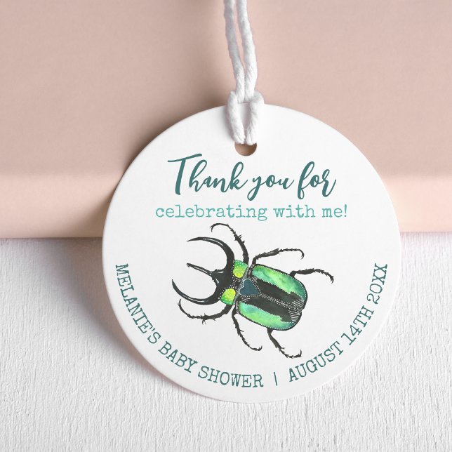 Étiquettes Cadeau Little Love Bug Merci Baby shower Favoriser (Créateur téléchargé)