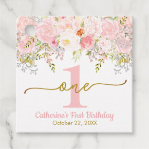 Étiquettes Cadeau Little Miss ONEderful Rose Roses Premier anniversa