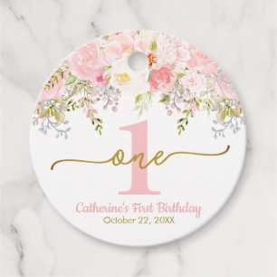 Étiquettes Cadeau Little Miss ONEderful Rose Roses Premier anniversa