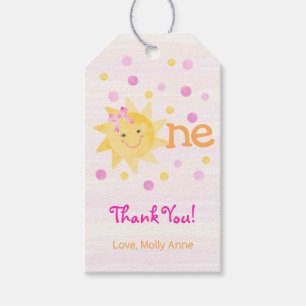 Étiquettes-cadeau Little Ray of Sunshine 1er Anniversaire Favoriser