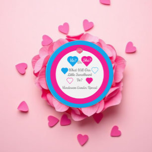 Étiquettes Cadeau Little Sweetheart Saint-Valentin Révélation de gen