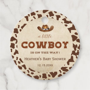 Étiquettes Cadeau Little Western Cowboy Baby shower