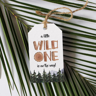 Étiquettes-cadeau Little Wild One Rustic Woodland Baby shower