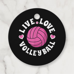 Étiquettes Cadeau Live Love Volleyball Pour Femmes Filles Volleyball