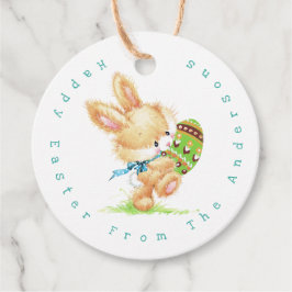 Étiquettes Cadeau Livraison de lapin de Pâques Nom personnalisé / Va