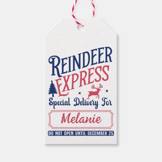ÉTIQUETTES-CADEAU LIVRAISON SPÉCIALE DE L'EXPRESS DE RÉINSERT (Devant)