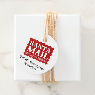 Étiquettes Cadeau Livraison spéciale de messagerie père Noël