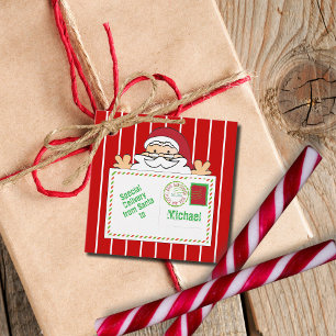 Étiquettes Cadeau Livraison Spéciale De Père Noël Cartoon Personnali