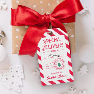 Étiquettes-cadeau Livraison spéciale de Père Noël Christmas Cadeaux 