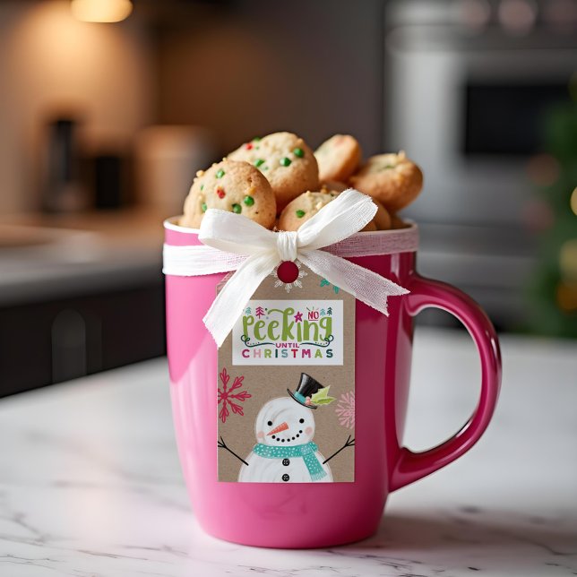 Étiquettes-cadeau Livraison spéciale du Père Noël | Pas de péage (Special Delivery From Santa Claus | No Peeking Gift Tags)