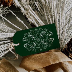 Étiquettes-cadeau Livraison spéciale du Pôle Nord Père Noël Noël ver