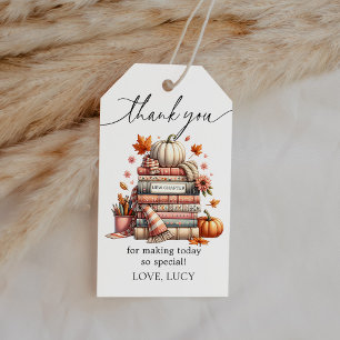 Étiquettes-cadeau Livre d'automne Nouveau chapitre Livre de la Fête