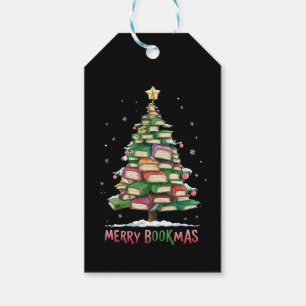 Étiquettes-cadeau Livre de Noël Lover Tree Librairie Joyeux Bookmas