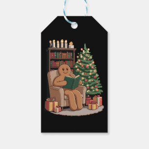 Étiquettes-cadeau Livres de lecture Rétro Gingerbread Noël Professeu