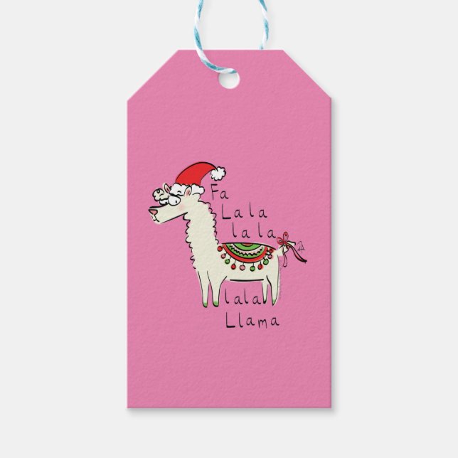 Étiquettes-cadeau Llama Cute Drôle Noël Vacances (Devant)
