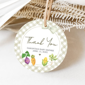 Étiquettes Cadeau Locally Grown Baby Shower