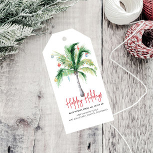 Étiquettes-cadeau Logo d'affaires Happy Holidays Company