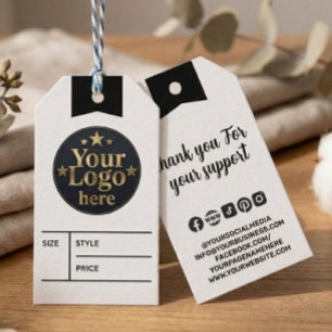 Étiquettes-cadeau Logo de commerce de détail personnalisé Prix Suspe