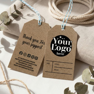 Étiquettes-cadeau Logo de commerce de détail personnalisé Prix Suspe