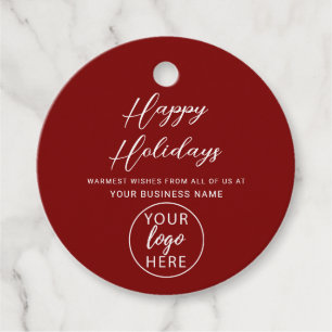 Étiquettes Cadeau Logo de Noël personnalisé pour entreprise