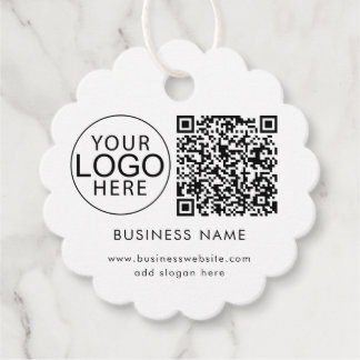 Étiquettes Cadeau Logo de société moderne Code QR Evénement d'entrep