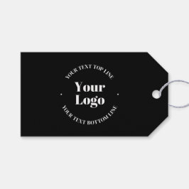 Étiquettes-cadeau Logo d'entreprise et Modèle de texte personnalisab