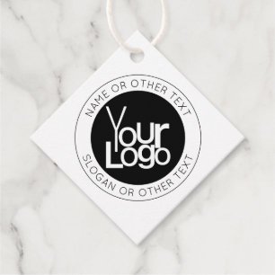 Étiquettes Cadeau Logo d'entreprise et texte moderne simple modifiab