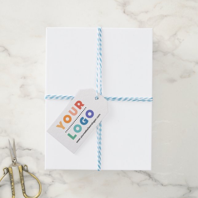 Étiquettes-cadeau Logo d'entreprise personnalisé (With Twine)