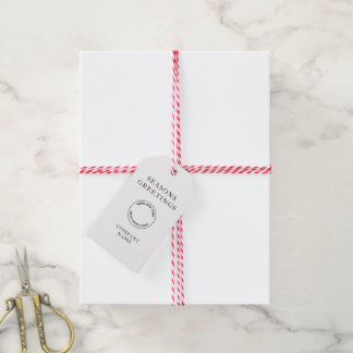 Étiquettes-cadeau Logo d'entreprise Texte Joyeuses Fêtes de Noël