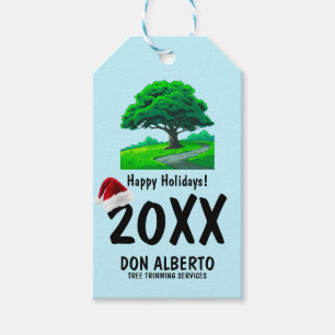 Étiquettes-cadeau Logo du chêne Joyeuses Fêtes d'affaires avec cha