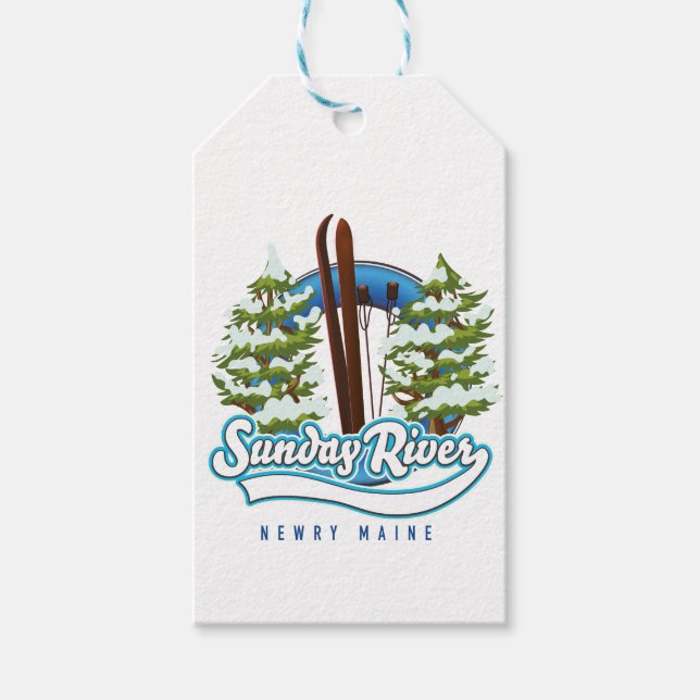 Étiquettes-cadeau Logo du ski de Sunday River Newry Maine (Devant)