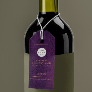 Étiquettes-cadeau Logo élégant teintée personnalisée cheers bouteill